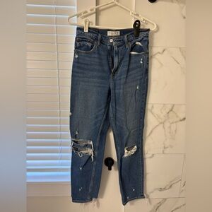 Abercrombie & Fitch Distressed Blue Denim Jeans